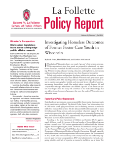 Policy Report La Follette Investigating Homeless Outcomes of Former Foster Care Youth in