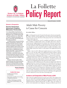 Policy Report La Follette Adult Male Poverty is Cause for Concern