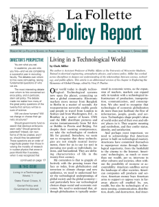 Policy Report La Follette Living in a Technological World