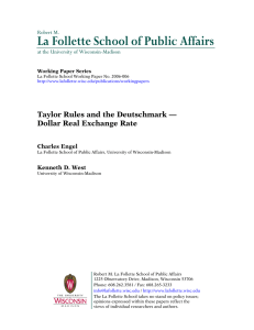 La Follette School of Public Affairs  Dollar Real Exchange Rate
