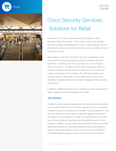 Cisco Security Services: Solutions for Retail Retail