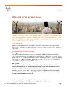 Mitigating Email Virus Attacks