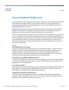 Cisco Virtualized Packet Core