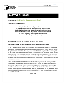 PASTORAL PLAN  Pastoral Plan School Name: