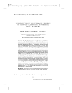 P1: IAZ Journal of Chemical Ecology [joec] pp1135-joec-481874 March 3, 2004