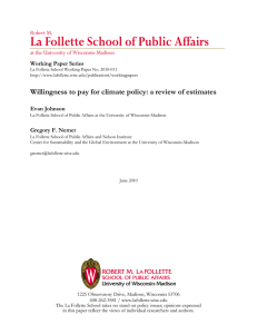 La Follette School of Public Affairs Robert M. Working Paper Series