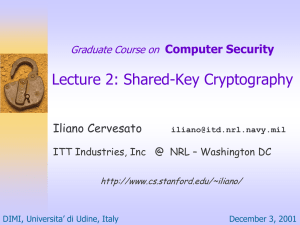 Lecture 2: Shared-Key Cryptography