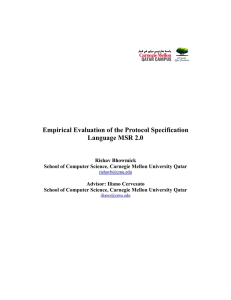 Empirical Evaluation of the Protocol Specification Language MSR 2.0