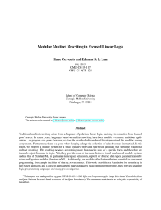 Modular Multiset Rewriting in Focused Linear Logic