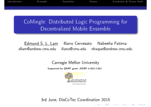 CoMingle: Distributed Logic Programming for Decentralized Mobile Ensemble