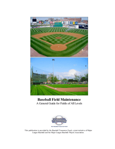 Baseball Field Maintenance  A General Guide for Fields of All Levels