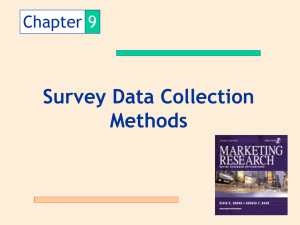 Survey Data Collection Methods Chapter 9