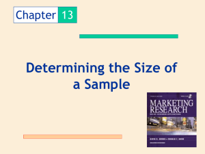 Determining the Size of a Sample Chapter 13