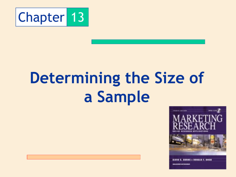 Determining The Size Of A Sample Chapter 13