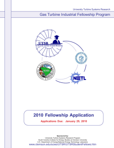 2010 Fellowship Application  Applications Due:  January 29, 2010