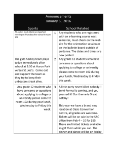 Announcements  January 6,  2016        Sports