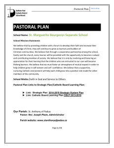 PASTORAL PLAN  Pastoral Plan School Name: