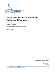 Moving to a Territorial Income Tax: Options and Challenges Jane G. Gravelle