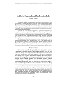 Legislative Compromise and Tax Transition Policy Michael Doran