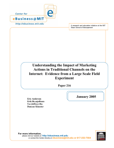 Understanding the Impact of Marketing Actions in Traditional Channels on the