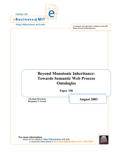 Beyond Monotonic Inheritance: Towards Semantic Web Process Ontologies August 2003