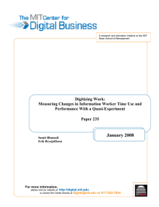 Digitizing Work: Measuring Changes in Information Worker Time Use and