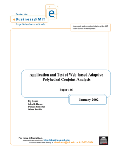 Application and Test of Web-based Adaptive Polyhedral Conjoint Analysis  January 2002