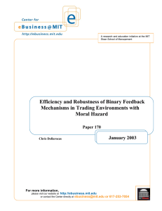 Efficiency and Robustness of Binary Feedback Mechanisms in Trading Environments with