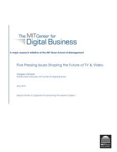 Five Pressing Issues Shaping the Future of TV &amp; Video