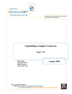 Negotiating Complex Contracts  August 2001 Paper 125