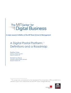 A Digital Postal Platform: Definitions and a Roadmap