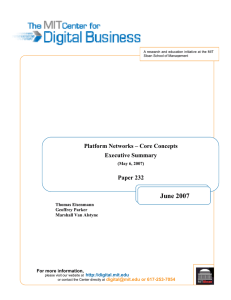June 2007 Platform Networks – Core Concepts Executive Summary Paper 232