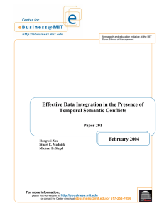 Effective Data Integration in the Presence of Temporal Semantic Conflicts  February 2004