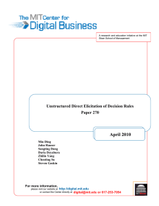 April 2010  Unstructured Direct Elicitation of Decision Rules Paper 270