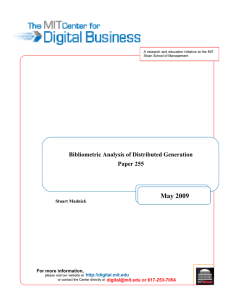 May 2009  Bibliometric Analysis of Distributed Generation Paper 255