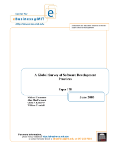 A Global Survey of Software Development Practices June 2003