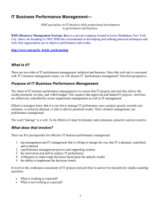 — IT Business Performance Management
