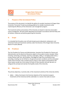 Oregon State University Investment Policy I.