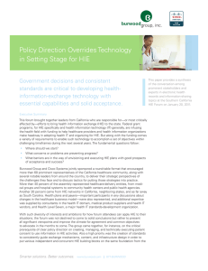 Policy Direction Overrides Technology in Setting Stage for HIE