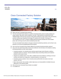Cisco Connected Factory Solution
