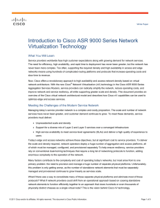 Introduction to Cisco ASR 9000 Series Network Virtualization Technology