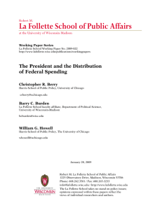 La Follette School of Public Affairs  Robert M.