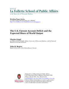 La Follette School of Public Affairs  Expected Share of World Output