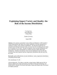 Explaining Import Variety and Quality: the Role of the Income Distribution