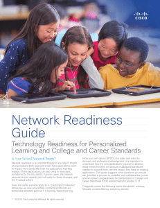 Network Readiness Guide Technology Readiness for Personalized Learning and College and Career Standards