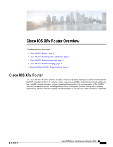 Cisco IOS XRv Router Overview