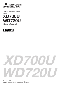 XD700U WD720U User Manual DLP™ PROJECTOR