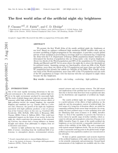 The first world atlas of the artificial night sky brightness †