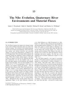 The Nile: Evolution, Quaternary River Environments and Material Fluxes 13 Jamie C. Woodward
