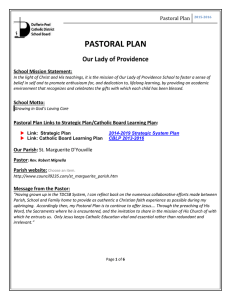 PASTORAL PLAN  Pastoral Plan School Mission Statement: